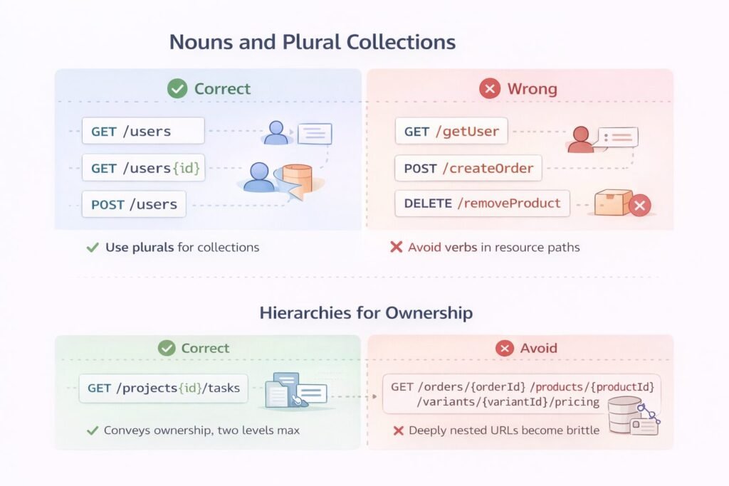Resource Naming: Nouns, Plurals, and Hierarchy