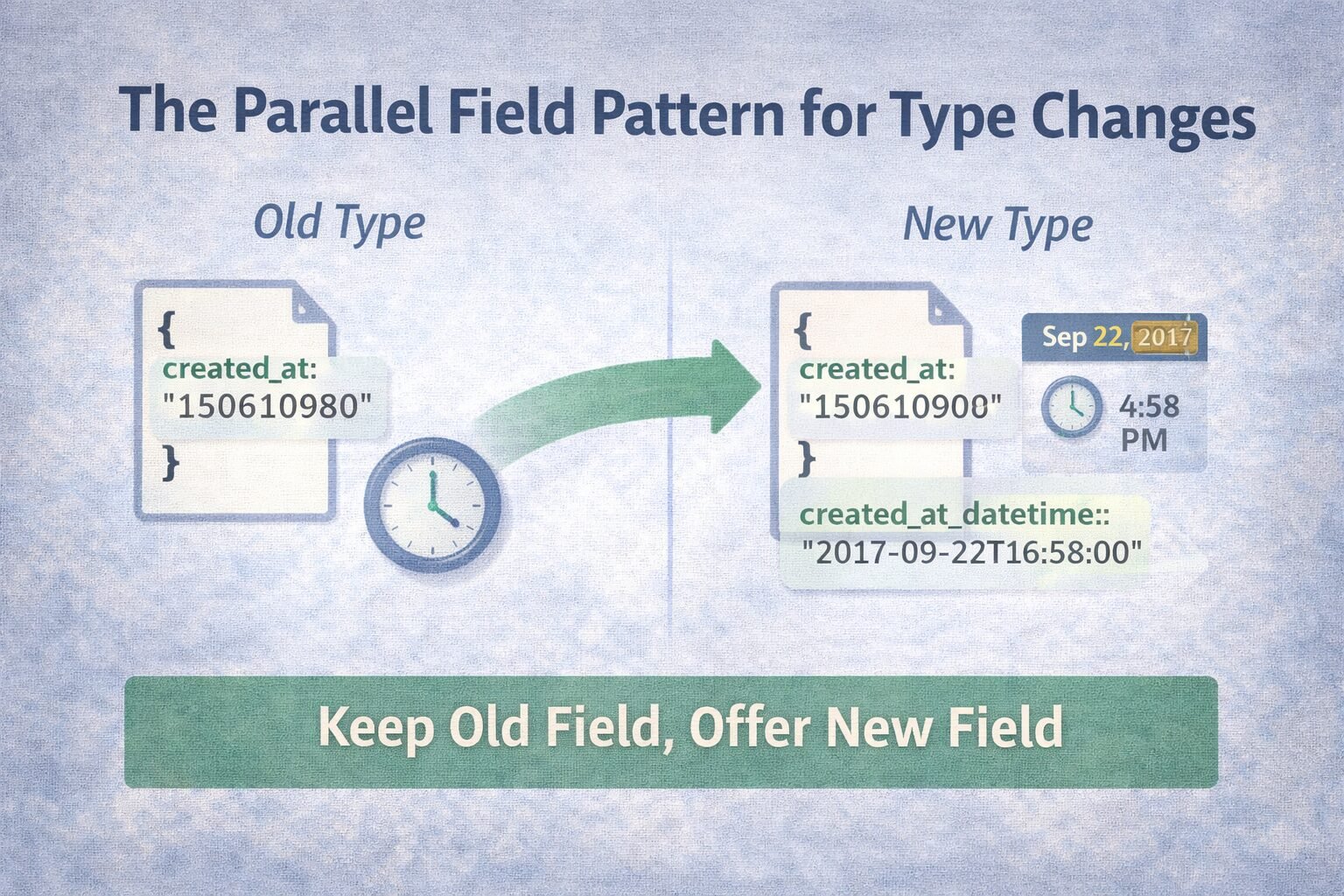 The Parallel Field Pattern for Type Changes