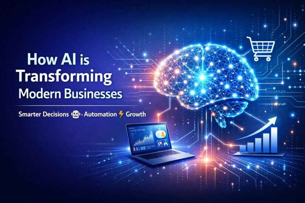 Select How Artificial Intelligence is Transforming Modern Businesses in 2026 How Artificial Intelligence is Transforming Modern Businesses in 2026