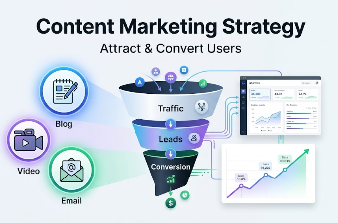 Content Marketing Strategy: How to Attract & Convert Users (2026 Guide)